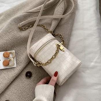 

Bag Women's Bag 2020 New Korean Fashion Chain Messenger Bag Net Red All-match Crocodile Pattern Shoulder Phone Bag Tide