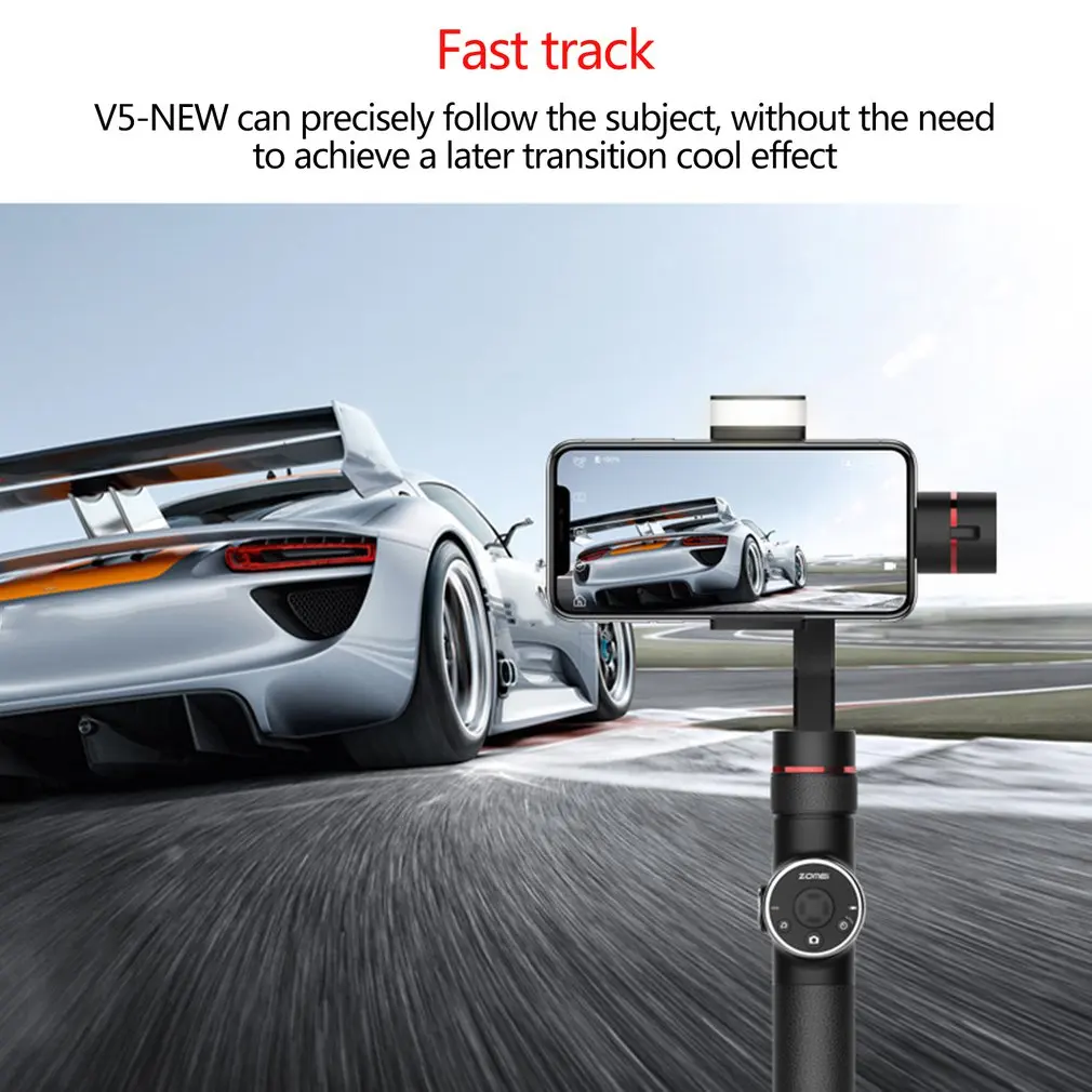  Zomei V5 New 3-Axis Handheld Gimbal Stabilizer Selfie Sticks for SmartPhone for iPhone X 8 Plus 7 6