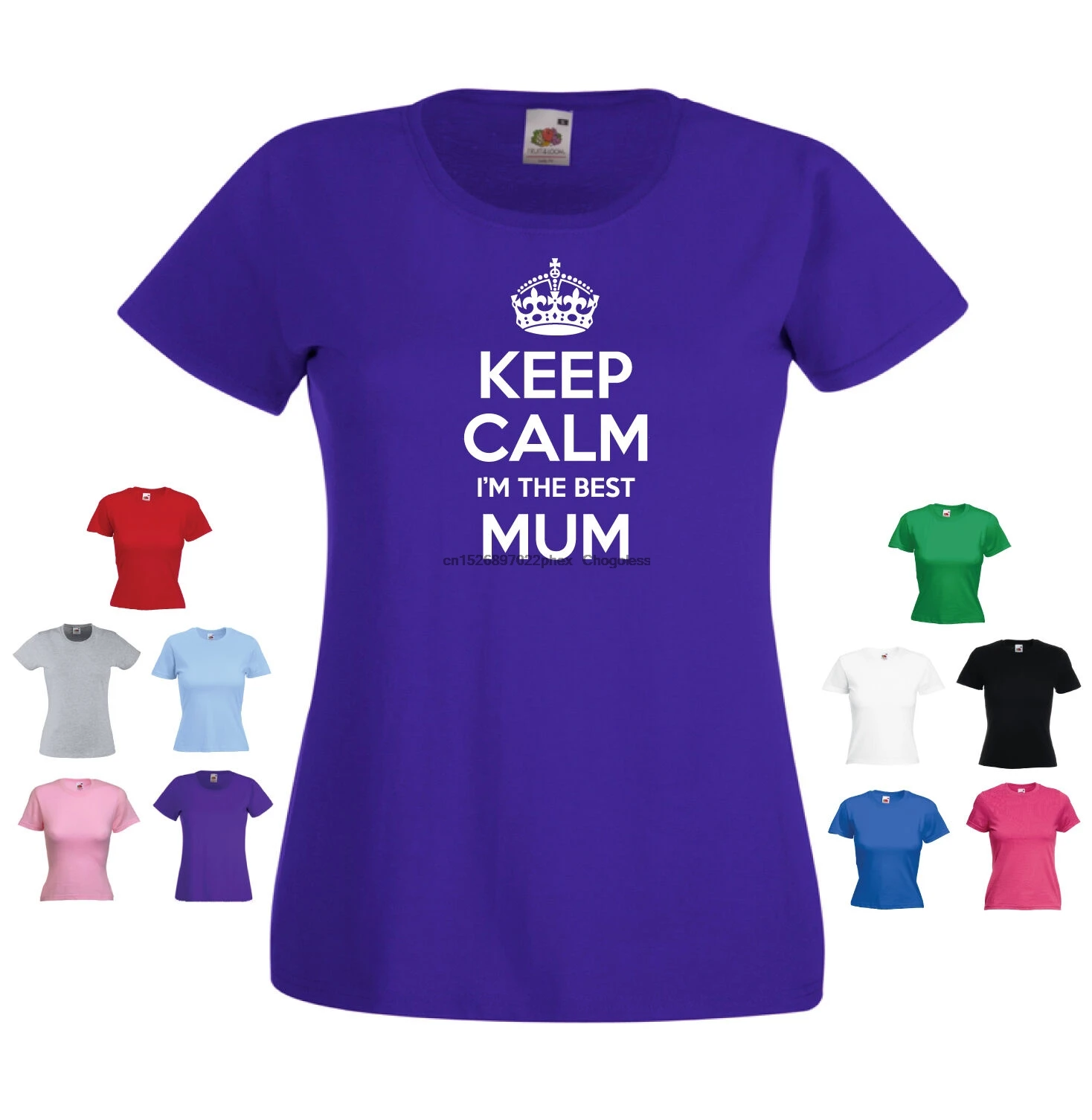 Футболка с надписью Keep Calm I'm the Best Mum' забавная мама день рождения футболка (1) |