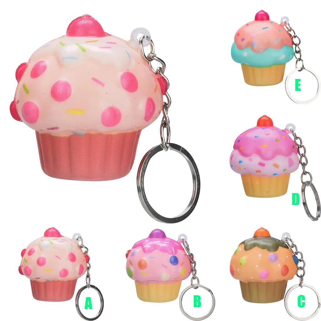 

Squishy Toys Children Slow Rising Antistrss Toy Kawaii Adorable Ice Cream Cake Scented Cream Slow Keychain Stress Reliever Toy