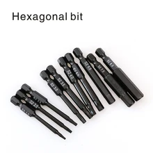 Шестигранные отвертки 1,5, 2, 2,5, 3 Отвертки Набор бит ph2 насадки для отвертки прецизионный ударный драйвер магнитное кольцо шестигранный Удар