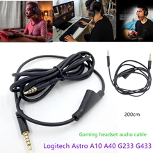 Подходит для игровой гарнитуры logitech Astro A10 A40 G233 G433 аудио кабель аудио линия
