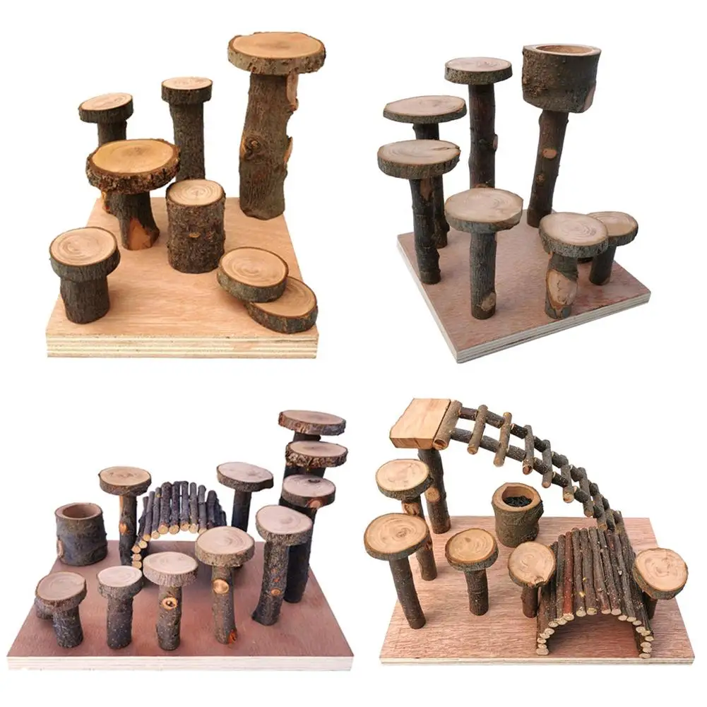 

Small Pet Ladder Pet Molars Toy Wooden Fitness Climbing Accessories For Small Hamsters Squirrels Chinchillas Rabbits