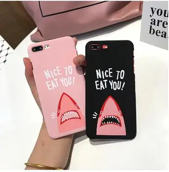 

Phone Case For Phone 8 7 Plus Cartoon Cat Fish Smiley Face Back Cover For Phone X XS XR XS Max 7 6 6S Plus Hard PC Cases Coque