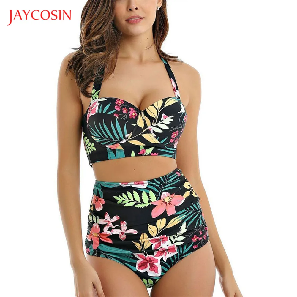 Jaycosin, женское бикини, сексуальный, с принтом, купальник,, окантовка, купальник, бандаж, купальник, высокая талия, для купания, для женщин, пляжная одежда, бикини
