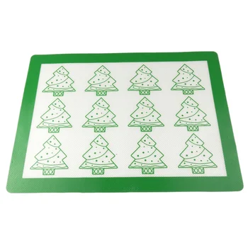 

New Product Cute 1PCS Christmas Cookies Christmas Tree Baking Roast Pad Silicone Baking Pad High Temperature Non-slip