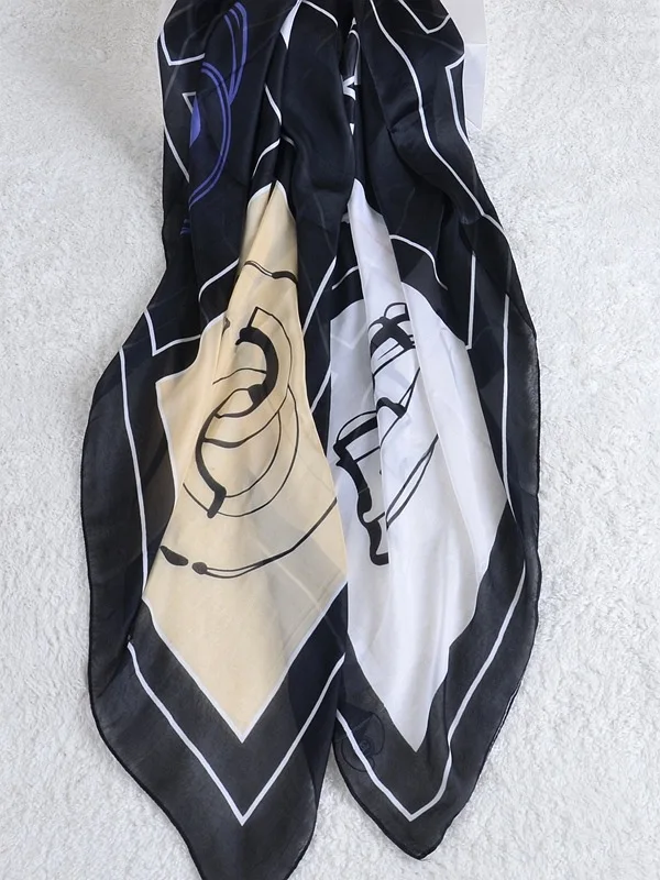 New elegant temperament large square scarf silk sunscreen shawl |