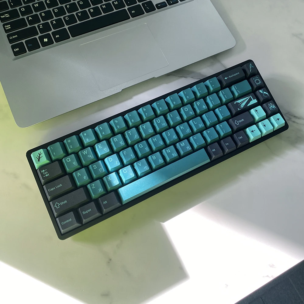 Terror Abaixo Tema Pbt Dye Subbed Keycap Teclado Mecânico Cereja Perfil Caps Chave mx Fl980 Interruptor Pbt Gkk 135 Chaves Set