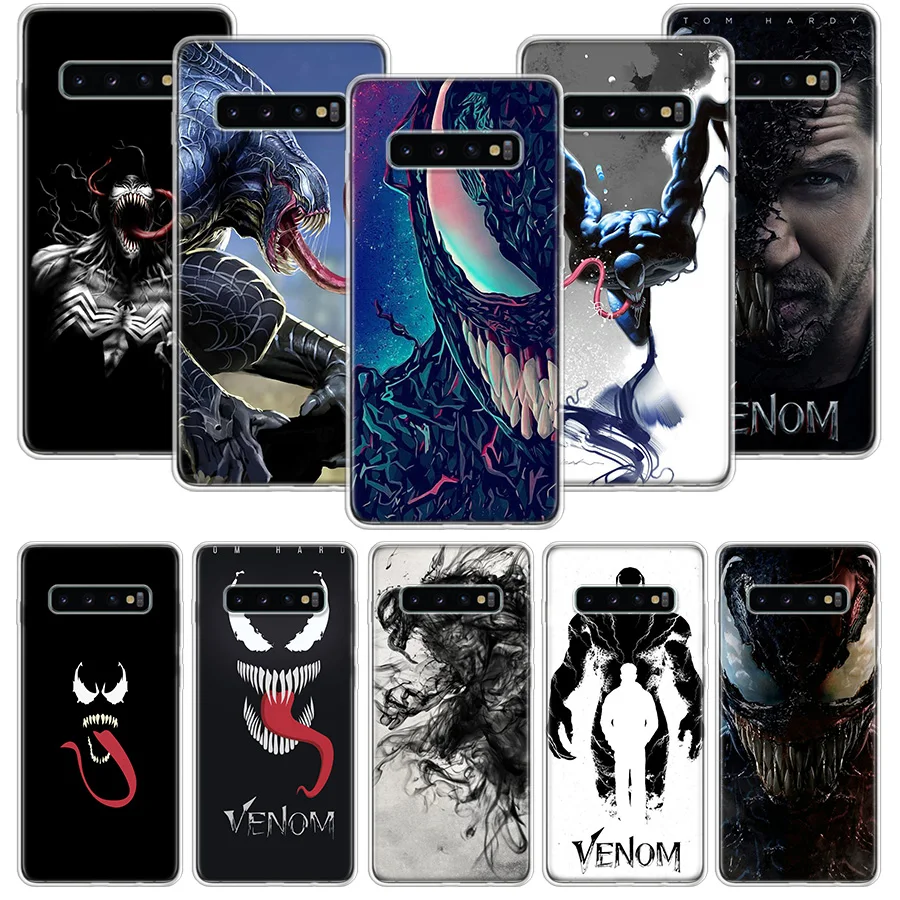 

Villain Marvel Venom Case for Samsung Galaxy Note 10 9 8 S10+ Lite S9 S8 J4 J6 J8 Plus 2018 S7 S6 Edge Soft Phone Coque