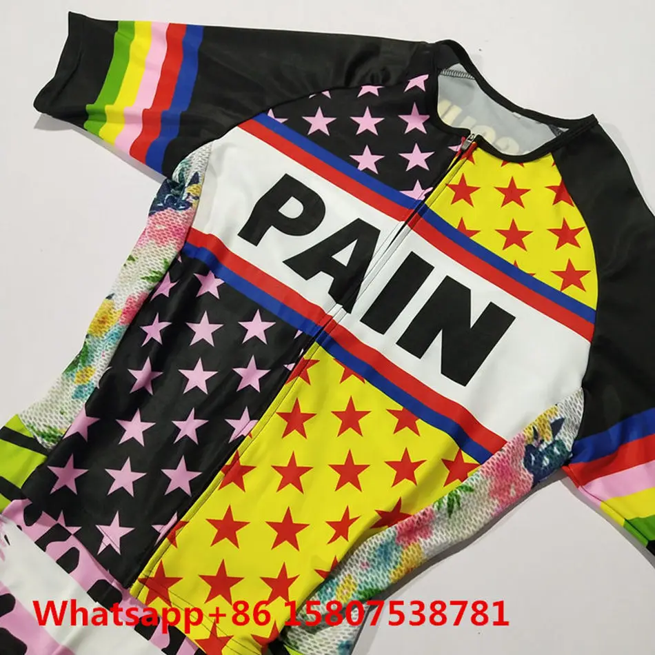 Love the pain pro team skinsuit Женская велосипедная одежда, велосипедная команда одежды на заказ, железный костюм для триатлона, велосипедная майка