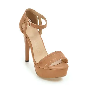 

Shoes Woman Sandals Thin Heels Women Ladies High Heel Buckle Peep Toe Party Single Sandals Summer Shoes Women