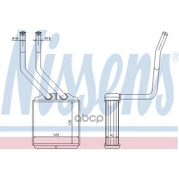 Радиатор Отопителя Ford Transit 2.2td 06- Nissens 71776 Nissens арт. 71776