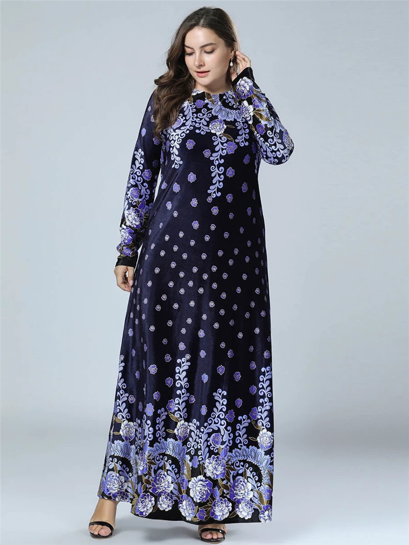 Мусульманское платье-Абая, женское платье, платье Caftan, мусульманская одежда, abaya, Дубай, Турецкий Арабский Eid, цветочный принт