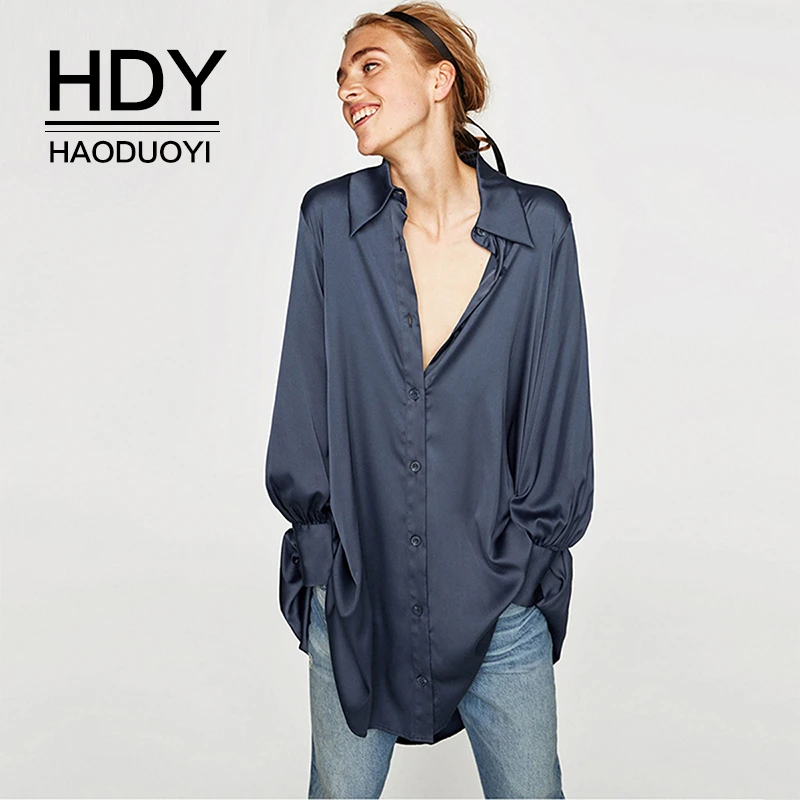 HDY Haoduoyi 2019 осень Французский большой громоздкий Повседневный стиль длинный рукав