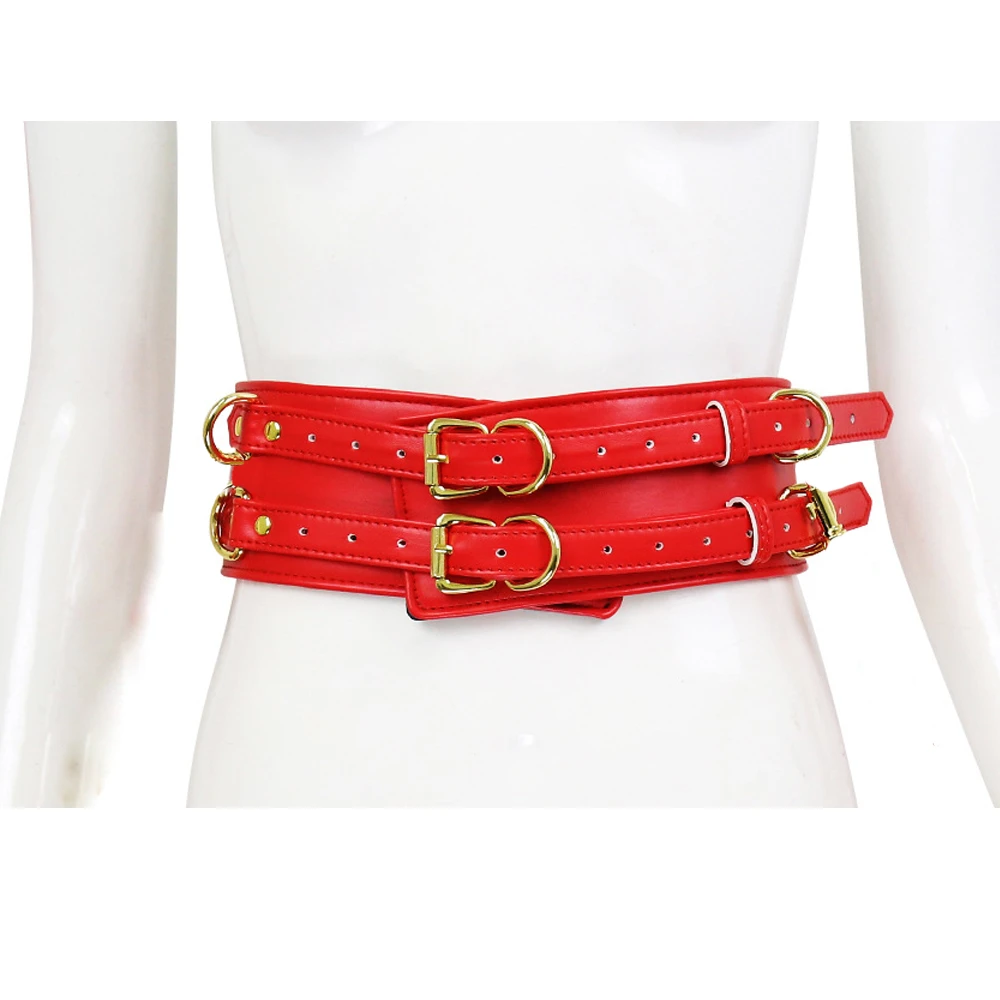 Sex Toys For Woman Men SM Bondage Set Erotic Restraint Collar 6 Cuffs Waistband Connection Adults Games For Couples
