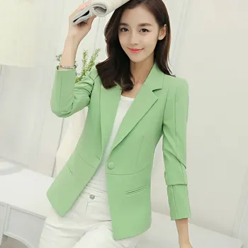 

Womens Blazer Jackets 2020 Slim Fit Long Sleeve Blazers Single Button Coat Slim Office Lady Jacket Female Tops Blazer Feminino