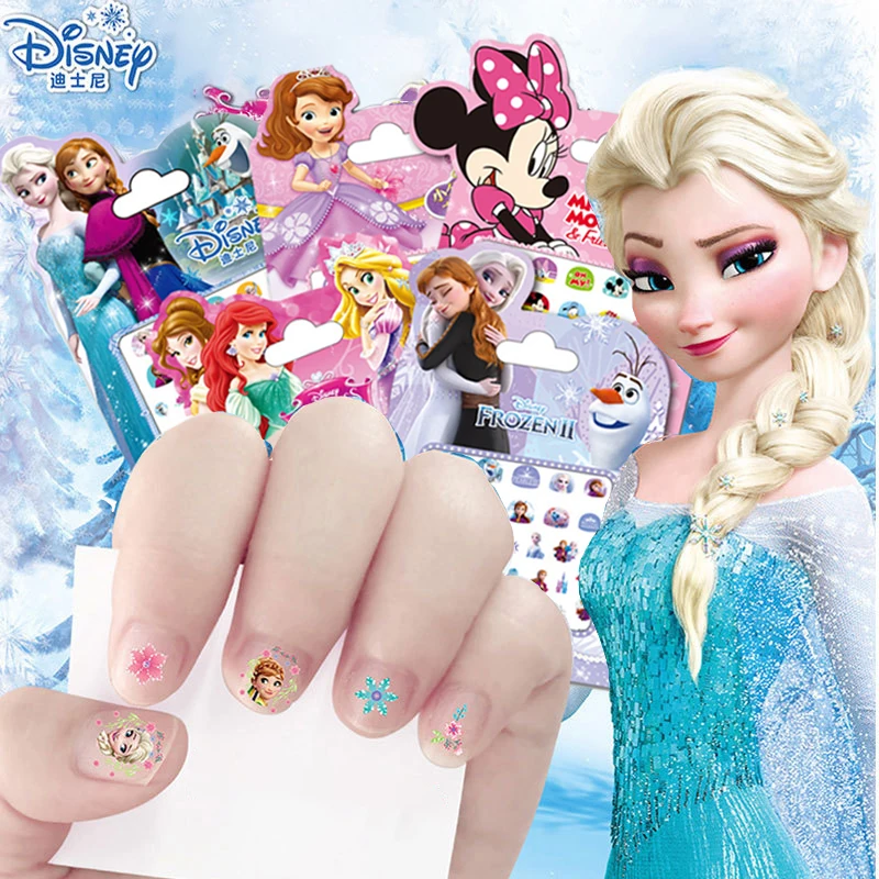 New] Kids Nail Sticker Pelekat Kuku Cartoon DIY Frozen Disney Princess Cute  3d Sticker Nail Art 儿童指甲贴纸 | Shopee Malaysia