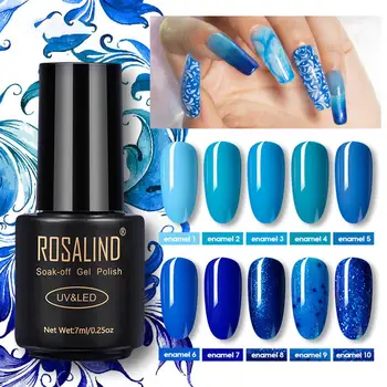 

ROSALIND 7ml Gel Nail Polish Mixed Varnishes All For Manicure Nails Art Semi Permanent UV Led Gel Polish Nail Design Base Top