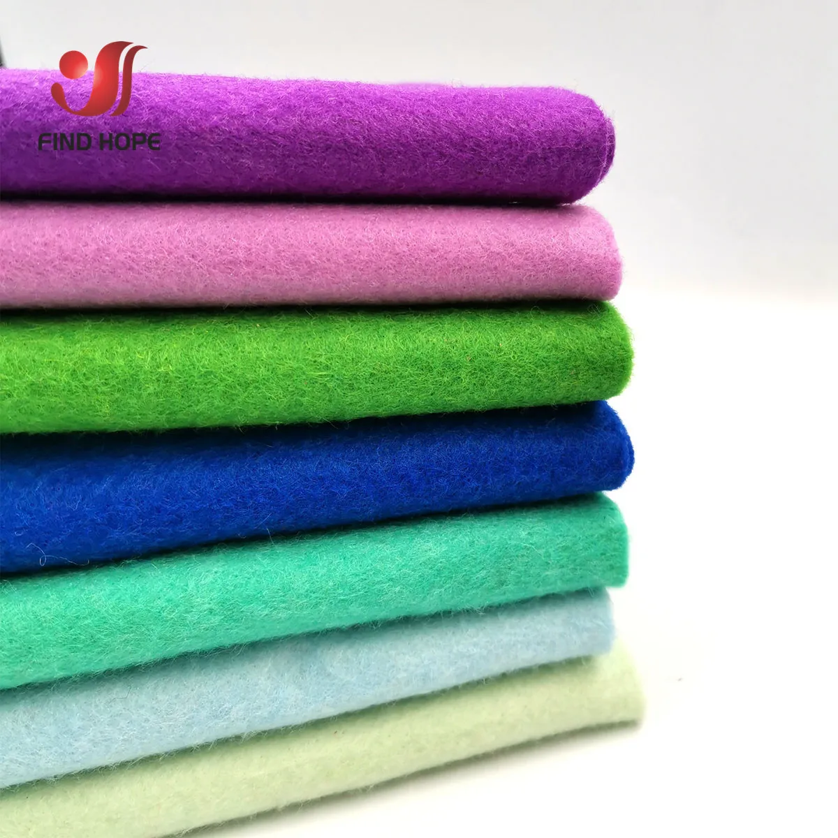 Set of 7 Soft Felt Fabric Rolls - 20x90cm Non-Woven Sheets for DIY Crafts & Sewing Projects (1.4mm Thick)