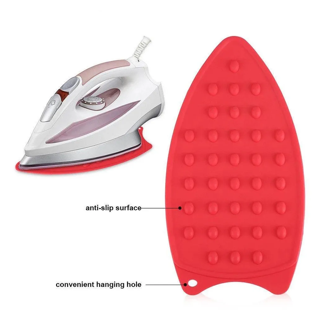 Iron Pad Portable Silicone Iron Rest Pad Placemat for Ironing Board Heat Resistant Iron Mat Dotted Table Mat Table Decoration