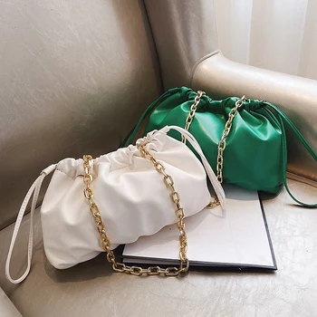 

Women Tote Bags Soft Leather Handbag Chain Strap Shoulder Bag Ladies Trendy Crossbody Bag Retro Hobos Women Design Hand Purses