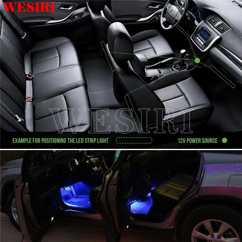 72leds автомобильный линейный светильник s RGB многоцветный музыкальный Водонепроницаемый автомобильной днища интерьера светильник бары, работающего на постоянном токе 12 В