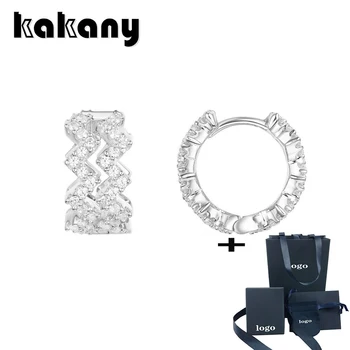 

Kakany Fashion High Quality Original 1: 1, Unique Silver Earrings Set With Sparkling Zircon, For Women's Luxury Jewelry Gifts