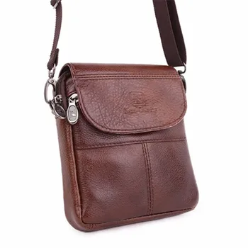 

Vintage brand mini portable leather men bags high quality natural cowskin casual men messenger bags XJ298
