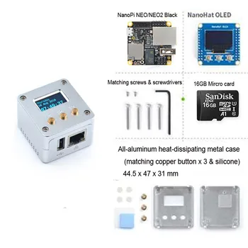 

NanoPi NEO Metal Complete Kit Aluminum Housing oled Programmable in Python