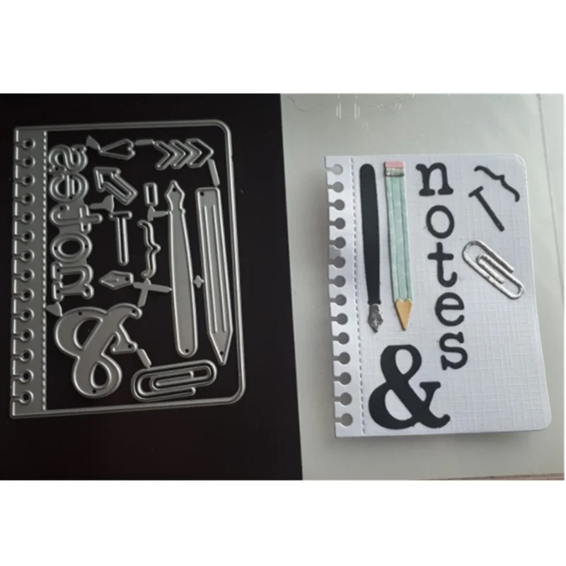 

Eastshape Letter Note Pen Pencil Metal Cutting Dies New for Craft Dies Scrapbooking Metal Album Embossing Die Cut Decoration