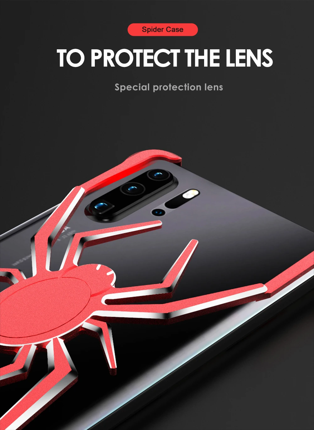 Противоударный защитный чехол для телефона с изображением паука для HuaWei P30 P30 Pro, силиконовый гибридный жесткий чехол из поликарбоната