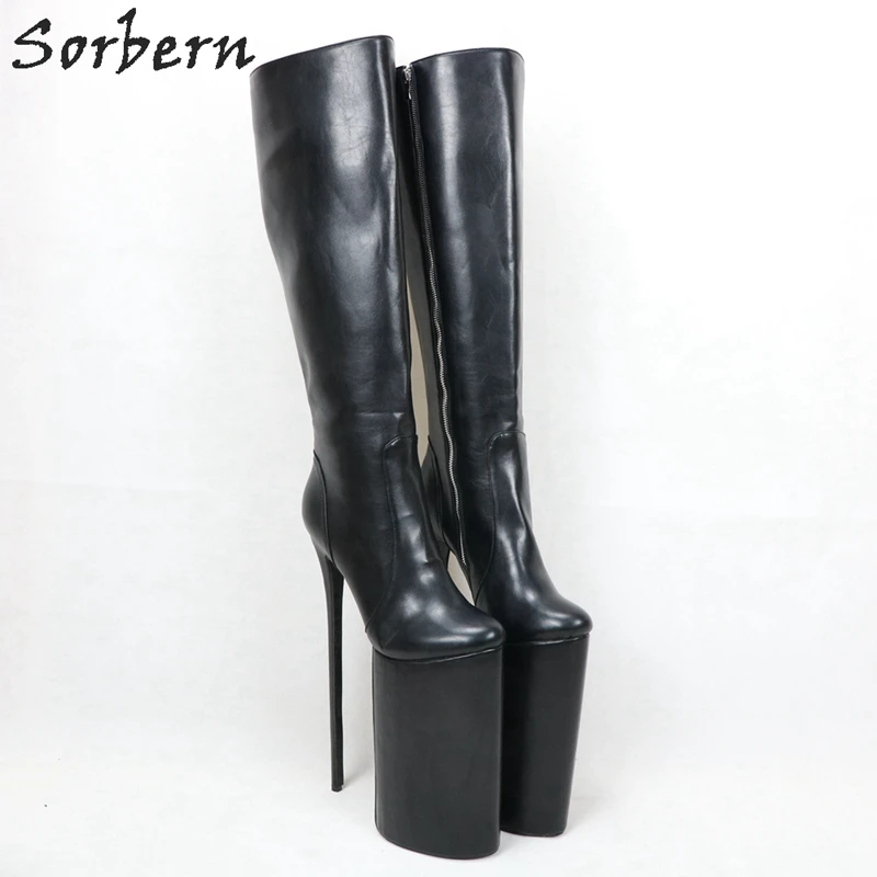 12 inch heel platform boots