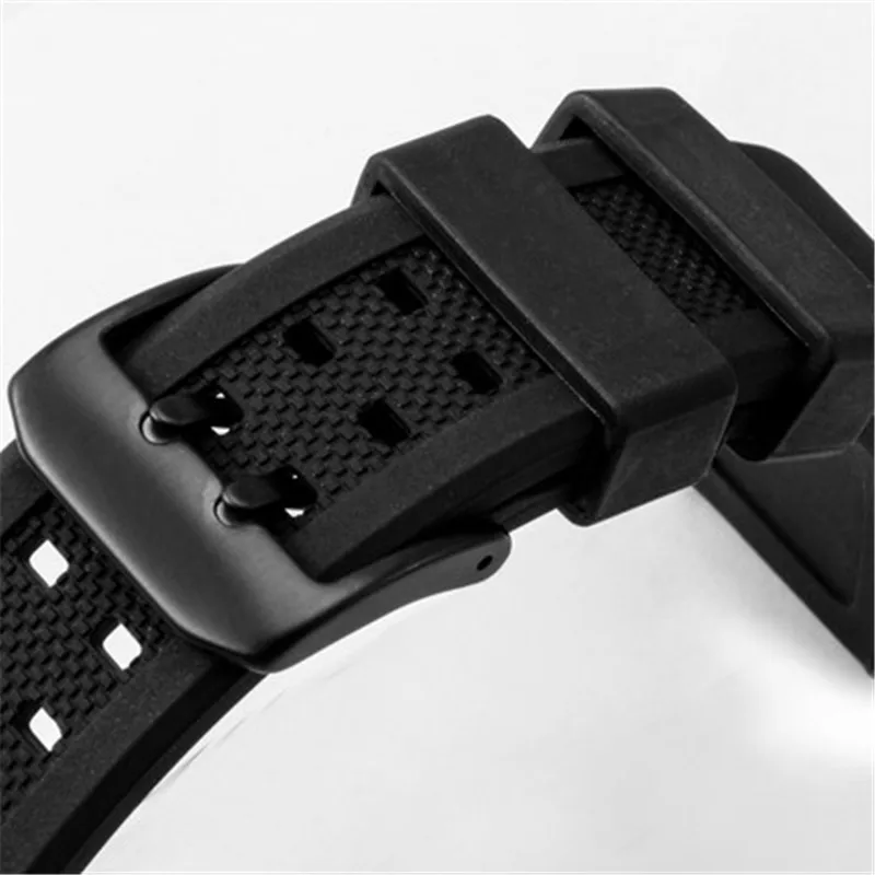 silicon watchband for Luminox 7251|3050|3051|6402 series wristband 23mm black waterproof rubber bands