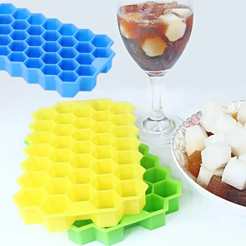 Non-Toxic 37 Grids Easy To Clean Soft Silicone Ice Cube Tray Molds DIY Desert Cocktail Juice Maker Mould Home Kitchen Tools