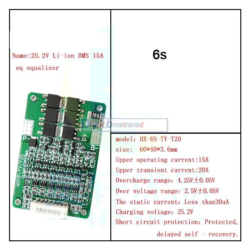 3S 4S 5s 6S 7S 15A W/баланс Li-Ion 18650 BMS PCM литиевая батарея Защитная плата 3,7 V 12V 16,8 V 21V 25,2 V 29,4 V ограниченная 20A