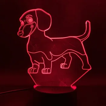 

3D Lamp pets puppy dogs battery powered color changing with remote for Christmas decoration dropshipping led night light lamp