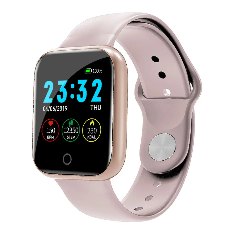 Imosi I5 смарт-браслет, часы, монитор артериального давления, шагомер, умный Браслет, беспроводной фитнес-трекер, браслет PK B57 - Цвет: Розовый