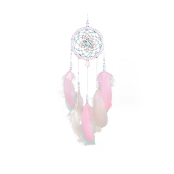 

Wedding Dream Catcher Romantic Decoration Feather Tassel Colorful Birthday Gift Hanging Craft Home Wind Chimes Art Pendant Net