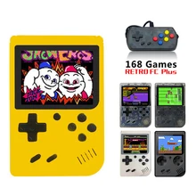 Ретро мини портативные игровые консоли 8 бит Цвет ЖК-дисплей игровой плеер встроенный 168 видео игры игрушки игры Встроенный 168 игр с геймпад