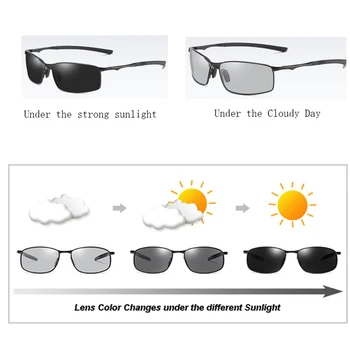 

AORON Mens Photochromic Transition Lens Driving Glasses Polarized Sunglasses Male Driver Safty Goggles Oculos Gafas De Sol