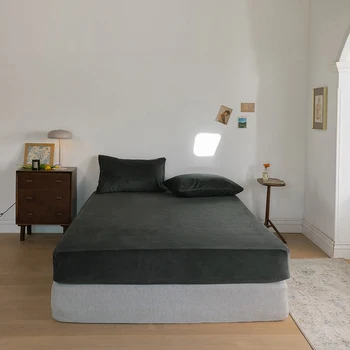 

Luxury Japan Style Sheet with Elastic Fitted Sheet Bed Linen Home Mattress Cover for Queen King Full Twin Size Bed Winter Warm