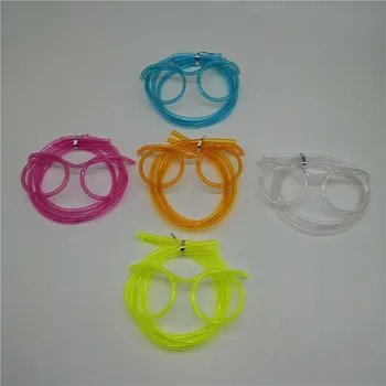 

Wholesale 80 Pcs Soft Glasses Straw Unique Flexible Drinking Tube Kids Party Accessories Red Blue Orange Plastic Drinking Straws