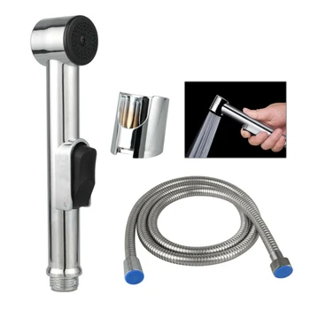 

Bathroom Handheld Sprayer Shower Bidet Spray With 1.5M Hose Holder Screw Set