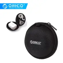ORICO, портативный чехол для наушников, чехол, мини, на молнии, Круглый, для хранения, Жесткая Сумка, гарнитура, коробка для наушников, SD, TF карты, AAccessories