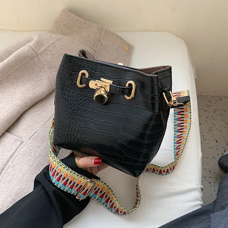 

Brand Originality Design Bag women 2019 new New Joker retro stone bucket bag fashion broadband slung shoulder bag