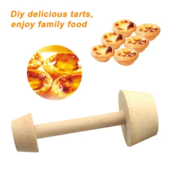 

Wood Egg Tart Tamper Double Side Pastry Egg Tart Pusher Eggtart Mold Portable Dough Cookie Cutter Cake Baking Mold Kitchen Tools