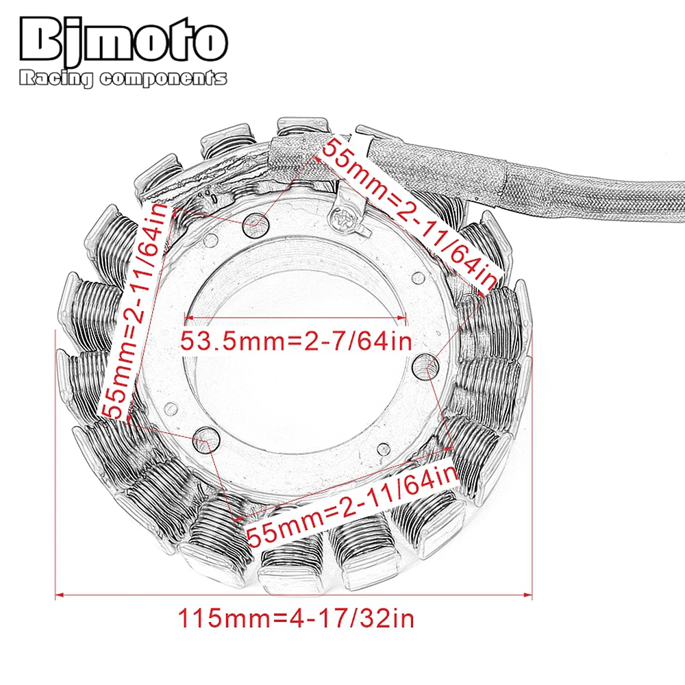Магнитный статор мотоцикла катушки для Kawasaki 21003-1351 21003-0010 ZX 1200 ниндзя ZX-12R 2000-2001 обмотка статора генератора Магнето