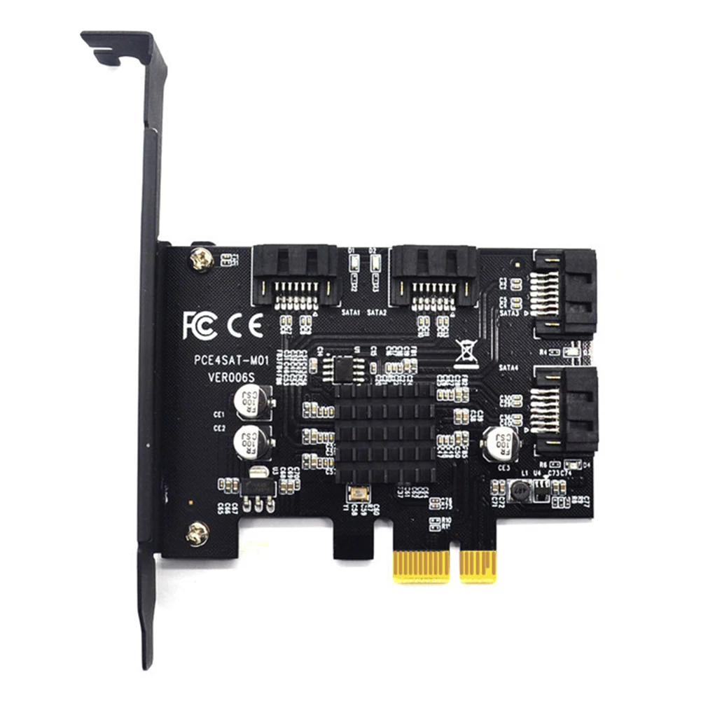 

Converter 4 Ports Bracket Support PCI-e Expansion Card 6Gbps Controller SATA3.0