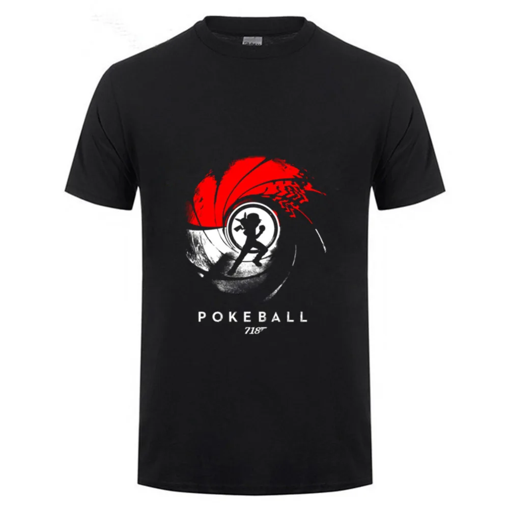 

Men's T Shirt Pokemon Go POKEBALL Funny Tshirt short Sleeve Cotton Pokemon T Shirts For Youth Tops Tee