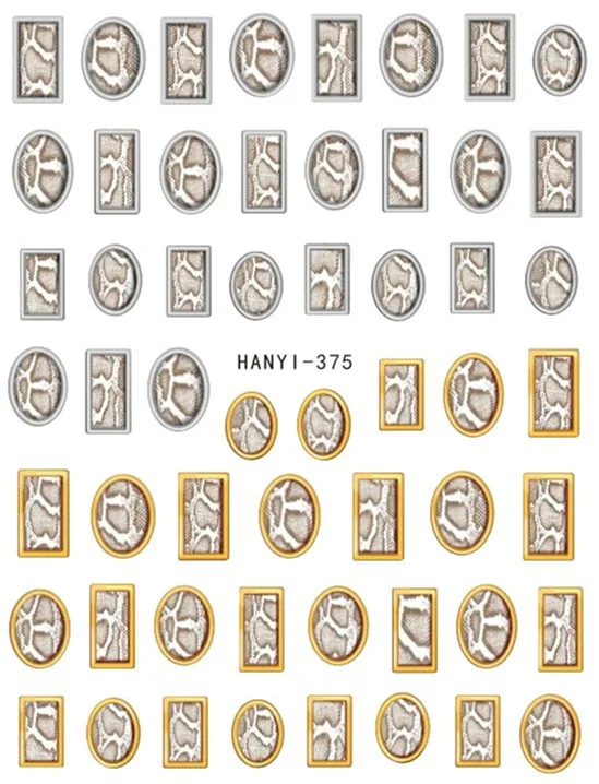 Hanyi серия Hanyi-374-375 дизайн милый стеклянный стакан крутой стикеры 3D на ногти nail Art Наклейка шаблон diy Инструменты для ногтей украшения